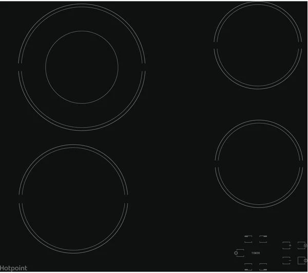 TieDex UK HOTPOINT HR 612 C H 58 cm Electric Ceramic Hob - Black