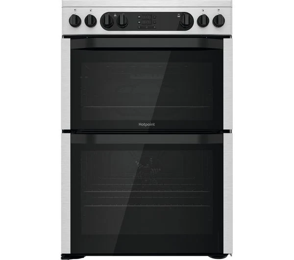 TieDex UK HOTPOINT Multiflow HDM67V9DCX/UK 60 cm Electric Ceramic Cooker - Stainless Steel