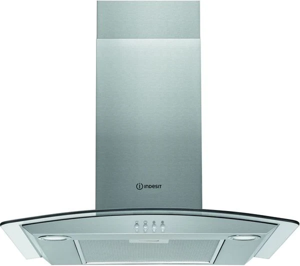 TieDex UK INDESIT IHGC 6.5 LM X Chimney Cooker Hood - Silver