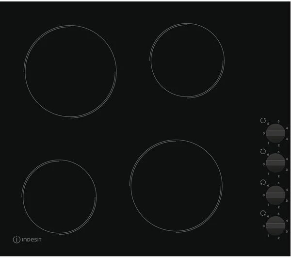 TieDex UK INDESIT RI 860 C Electric 58 cm Ceramic Hob - Black