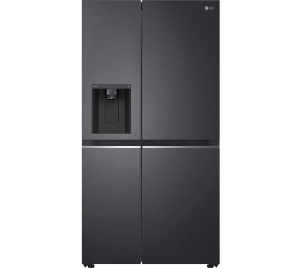 TieDex UK LG NatureFRESH GSLV71MCTD American-Style Smart Fridge Freezer - Matte Black