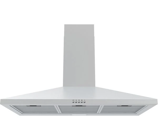 TieDex UK LOGIK L90CHDX21 Chimney Cooker Hood - Stainless Steel