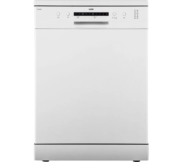 TieDex UK LOGIK LDW60W23 Full-Size Dishwasher - White