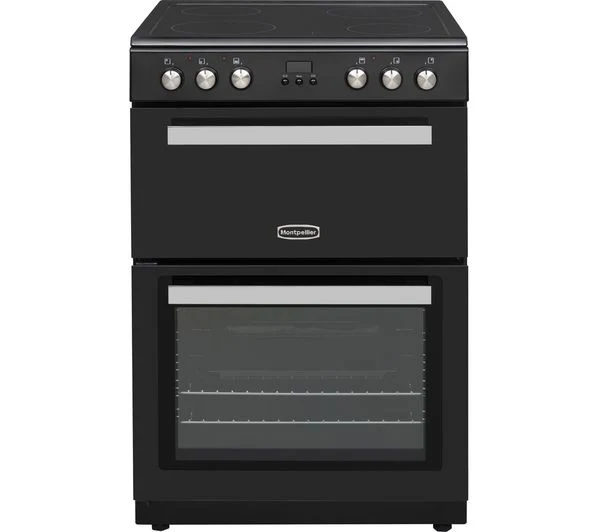 TieDex UK MONTPELLIER MMRC60FK 60 cm Electric Ceramic Cooker - Black & Silver