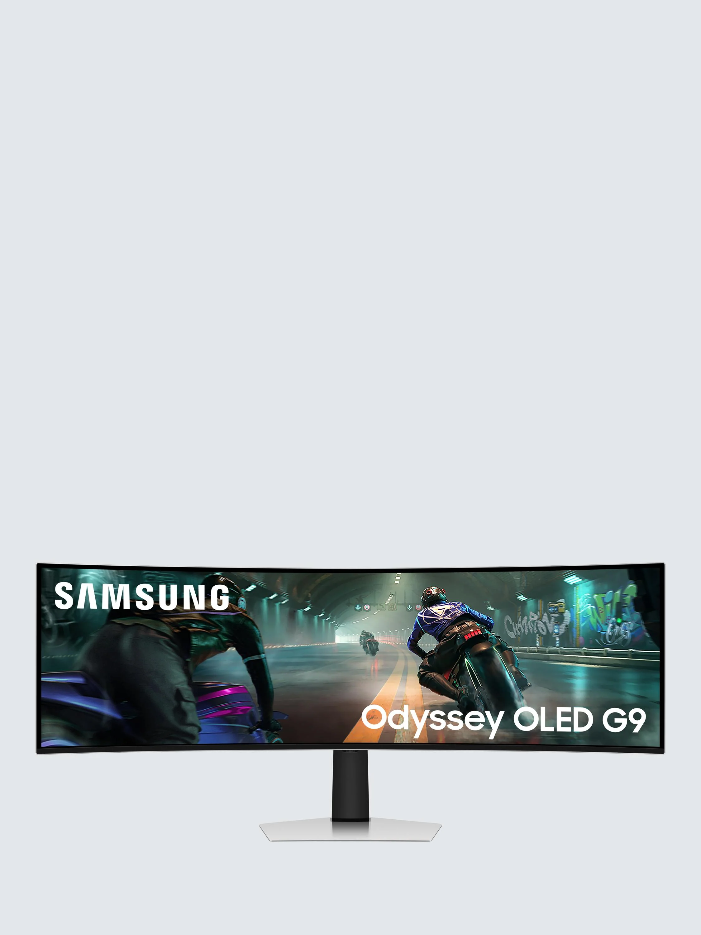TieDex Uk Samsung Odyssey OLED G9 LS49DG912SUXXU Dual QHD Curved Ultrawide Gaming Monitor, 49”, Silver