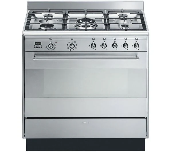 TieDex UK SMEG SUK91MFX9 Concert 90 cm Dual Fuel Range Cooker - Stainless Steel