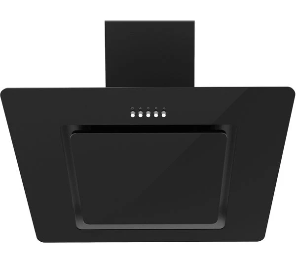 TieDex UK STATESMAN ACH60BL Chimney Cooker Hood - Black Glass
