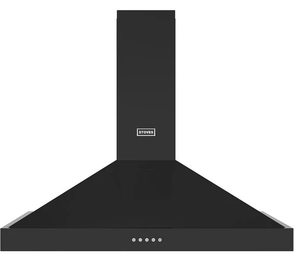 TieDex UK STOVES Sterling 90PYRB Chimney Cooker Hood - Black