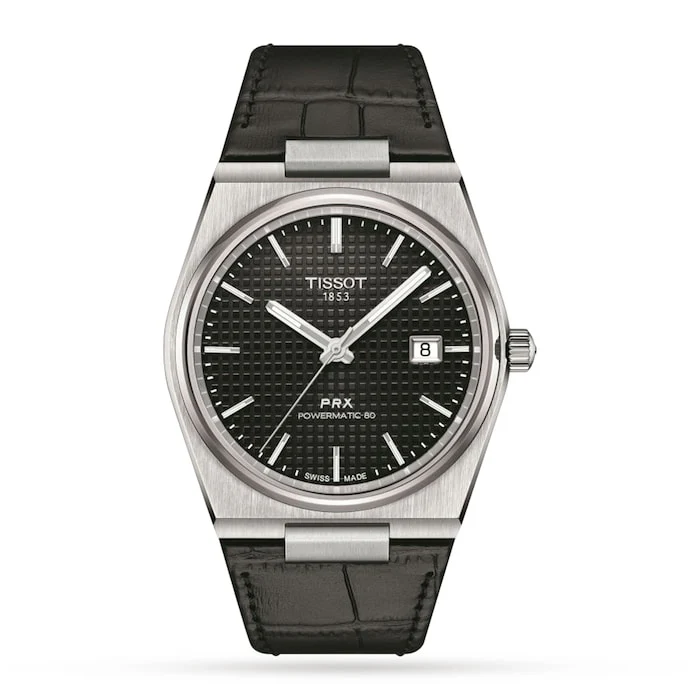 Tissot Automatic 40mm Men’s Watch with Black Material Dial, Stainless Steel Case, 100m Water Resistant / T1374071605100