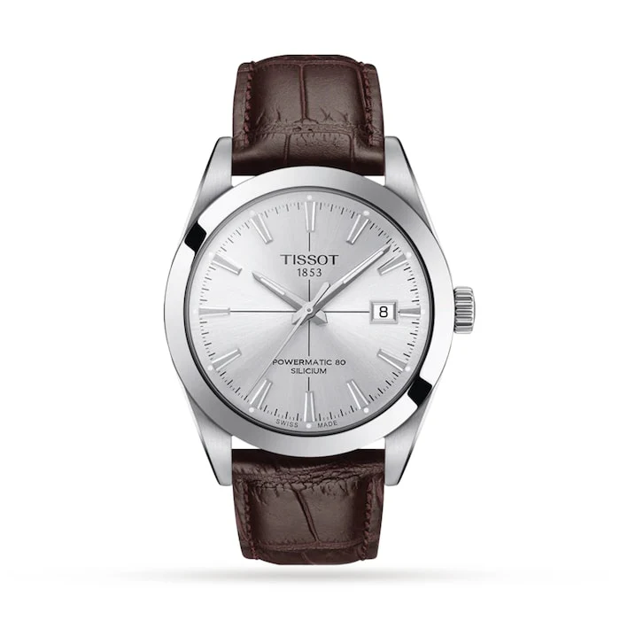 Tissot Automatic 40mm Men’s Watch with Silver Material Dial, Stainless Steel Case, 100m Water Resistant / T1274071603101