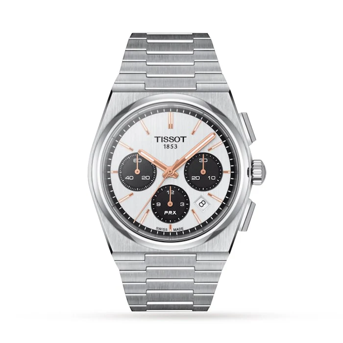 Tissot Automatic 42mm Men’s Watch with Silver Material Dial, Stainless Steel Case & Bracelet, 100m Water Resistant / T1374271101100