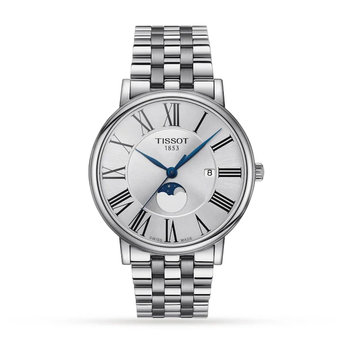 Tissot Elegance Quartz 40mm Men’s Watch with Silver Material Dial, Stainless Steel Case & Bracelet, 50m Water Resistant / T1224231103300