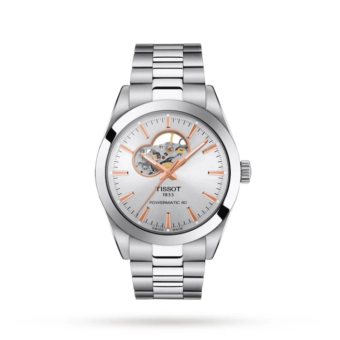 Tissot Heritage Automatic 40mm Men’s Watch with White Material Dial, Stainless Steel Case & Bracelet, 100m Water Resistant / T1274071103101