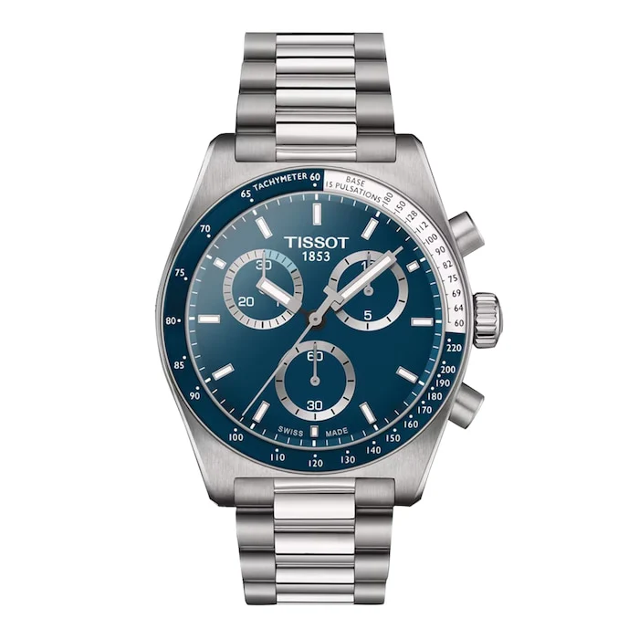 Tissot Heritage Quartz 40mm Men’s Watch with Blue Material Dial, Stainless Steel Case & Bracelet, 100m Water Resistant / T1494171104100