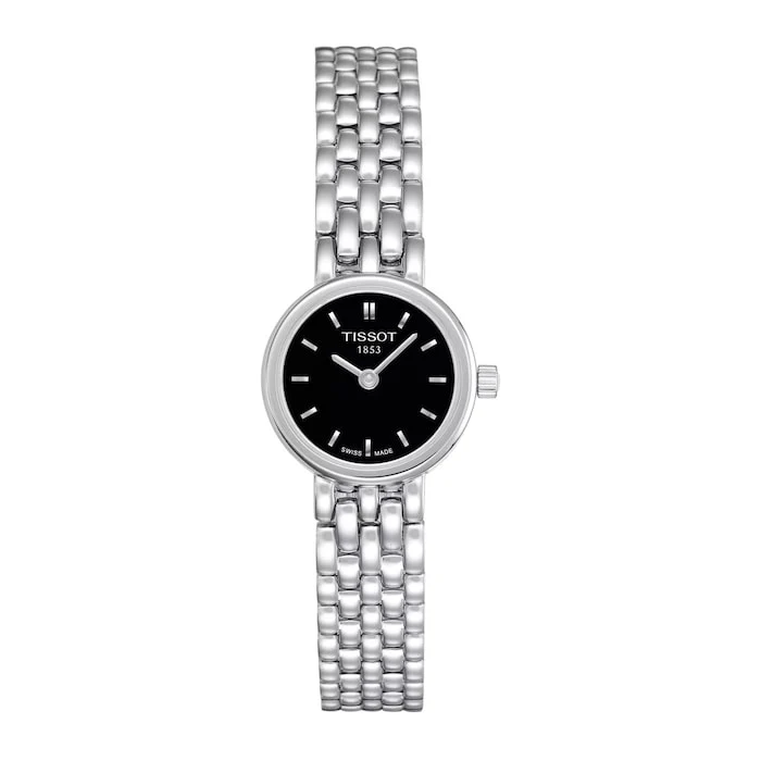 Tissot Lovely Round 19.5mm Ladies Watch Black Luxury Watch Swiss Made High Precision Movement T0580091105100