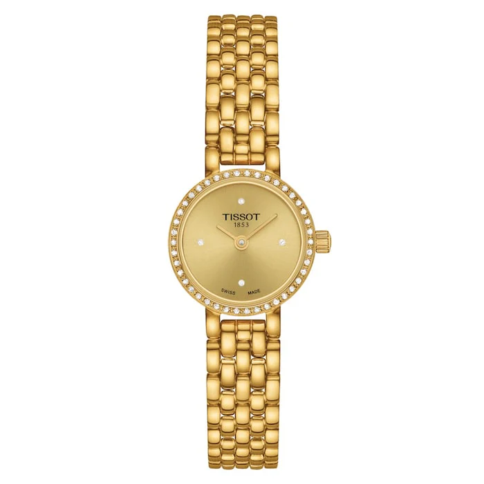Tissot Lovely Round 19.5mm Ladies Watch Gold Luxury Watch Swiss Made High Precision Movement T1400096302600
