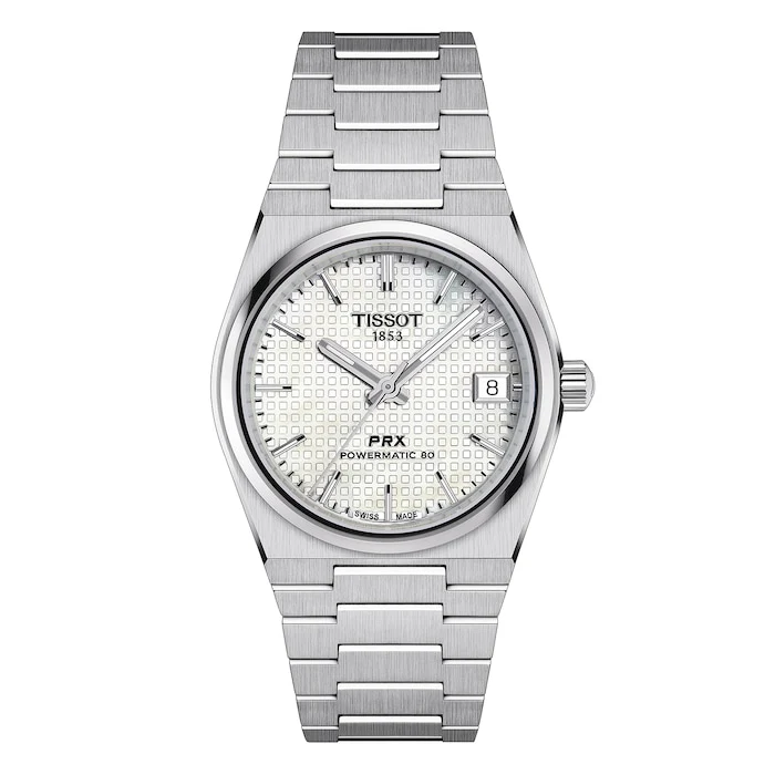 Tissot PRX Powermatic 80 35mm Unisex Watch White Luxury Watch Swiss Made High Precision Movement T1372071111100