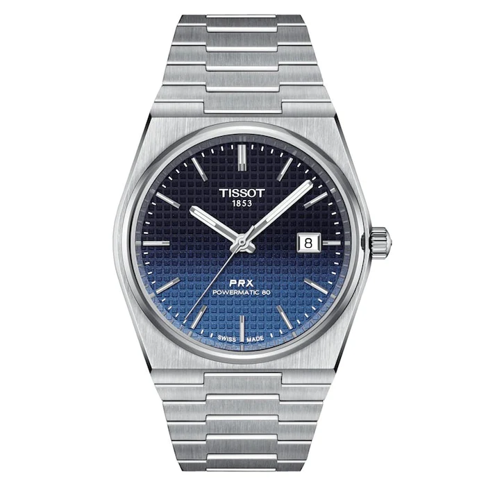 Tissot PRX Powermatic 80 40mm Unisex Watch Dark Blue Luxury Watch Swiss Made High Precision Movement T1374071105101