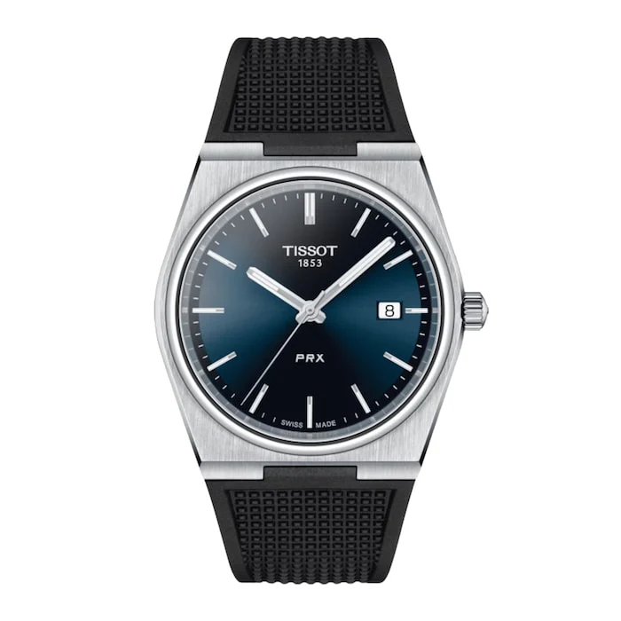 Tissot Quartz 40mm Men’s Watch with Blue Material Dial, Stainless Steel Case, 100m Water Resistant / T1374101704100