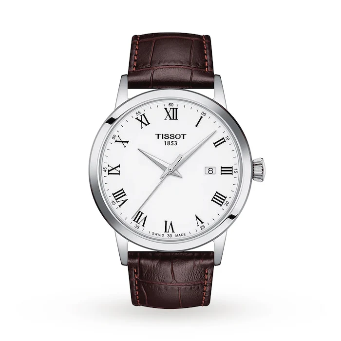 Tissot Quartz 42mm Men’s Watch with Silver Material Dial, Stainless Steel Case, 50m Water Resistant / T1294101601300