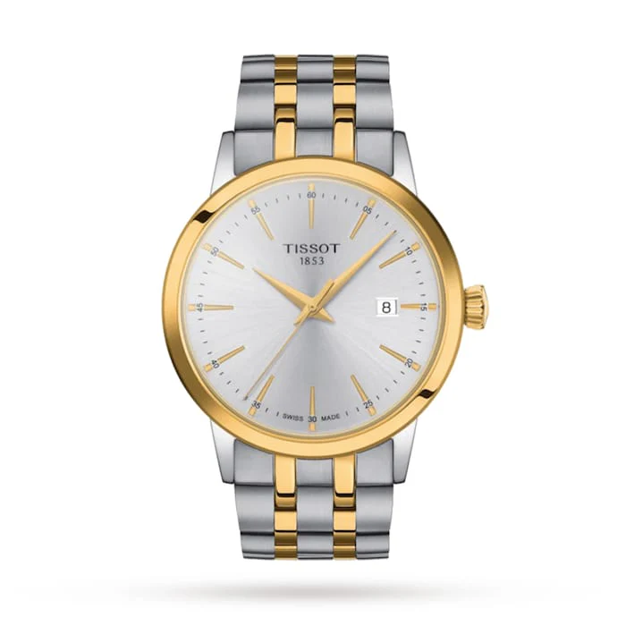 Tissot Quartz 42mm Men’s Watch with Silver Material Dial, Stainless Steel Case & Bracelet, 50m Water Resistant / T1294102203100