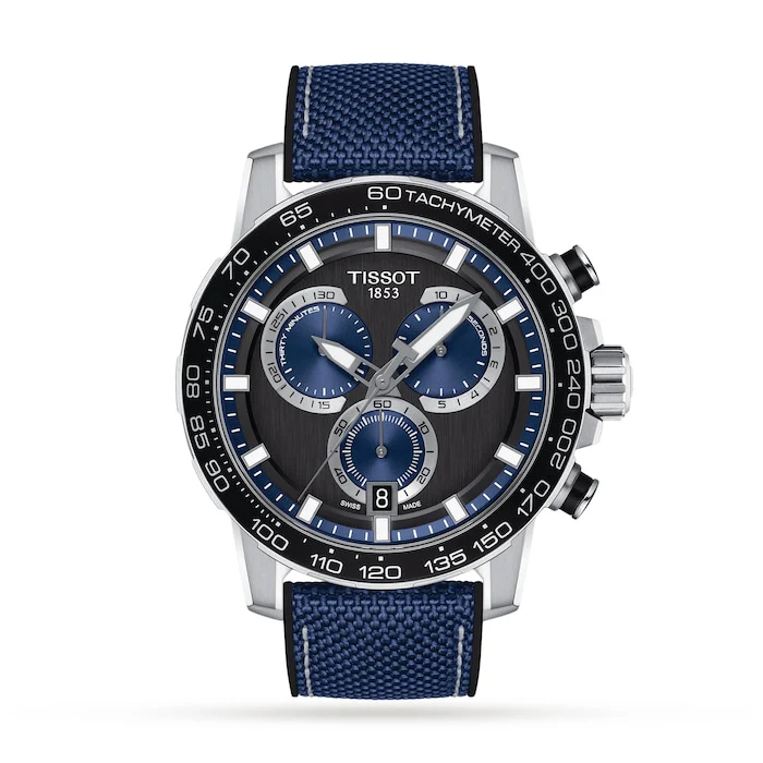 Tissot Quartz Men’s Watch with Black Material Dial, Stainless Steel Case, 100m Water Resistant / T1256171705103