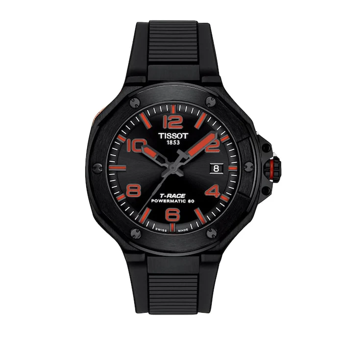 Tissot Sport Automatic 41mm Men’s Watch with Black Material Dial, Stainless Steel Case, 100m Water Resistant / T1418073705700