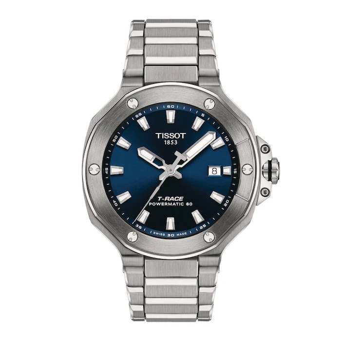 Tissot Sport Automatic 41mm Men’s Watch with Blue Material Dial, Stainless Steel Case & Bracelet, 100m Water Resistant / T1418071104100