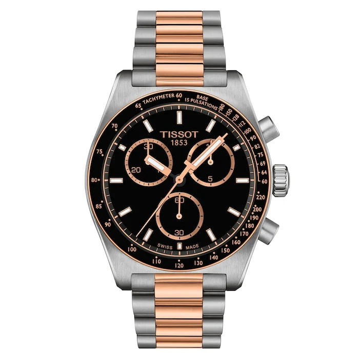 Tissot Sport Quartz 40mm Men’s Watch with Black Material Dial, Stainless Steel Case & Bracelet, 100m Water Resistant / T1494172205101