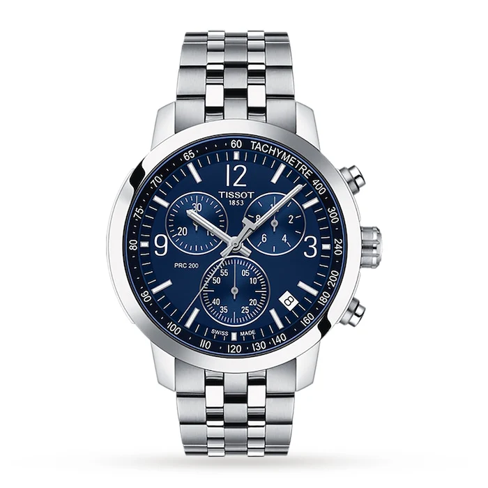 Tissot Sport Quartz 42mm Men’s Watch with Blue Material Dial, Stainless Steel Case & Bracelet, 200m Water Resistant / T1144171104700