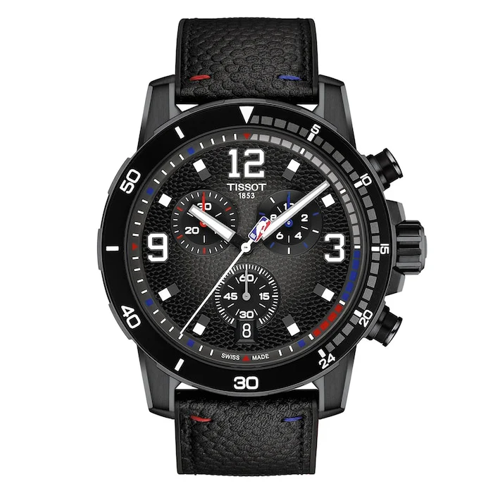 Tissot Sport Quartz 45mm Men’s Watch with Black Material Dial, Stainless Steel Case, 100m Water Resistant / T1256173706700