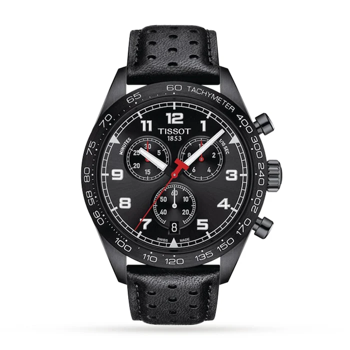 Tissot Sport Quartz 45mm Men’s Watch with Black Material Dial, Stainless Steel Case, 100m Water Resistant / T1316173605200