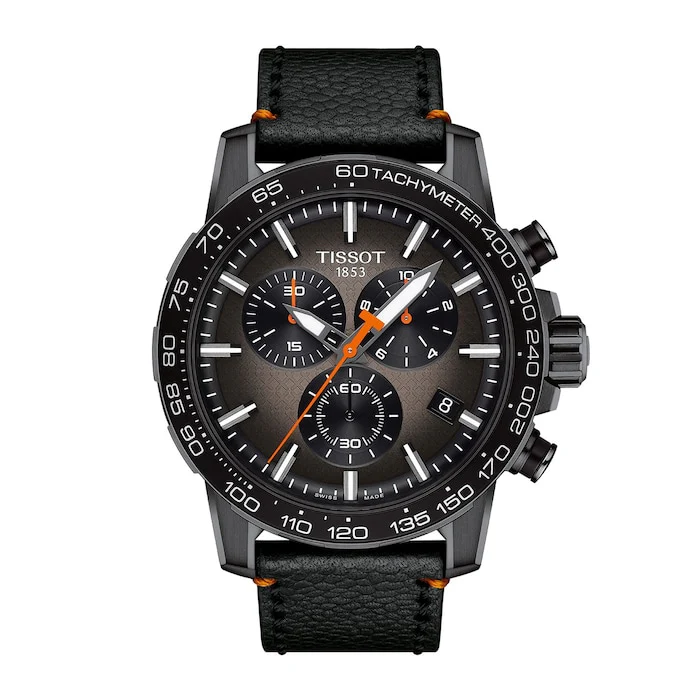 Tissot Sport Quartz Men’s Watch with Black Material Dial, Stainless Steel Case, 300m Water Resistant / T1256173608100