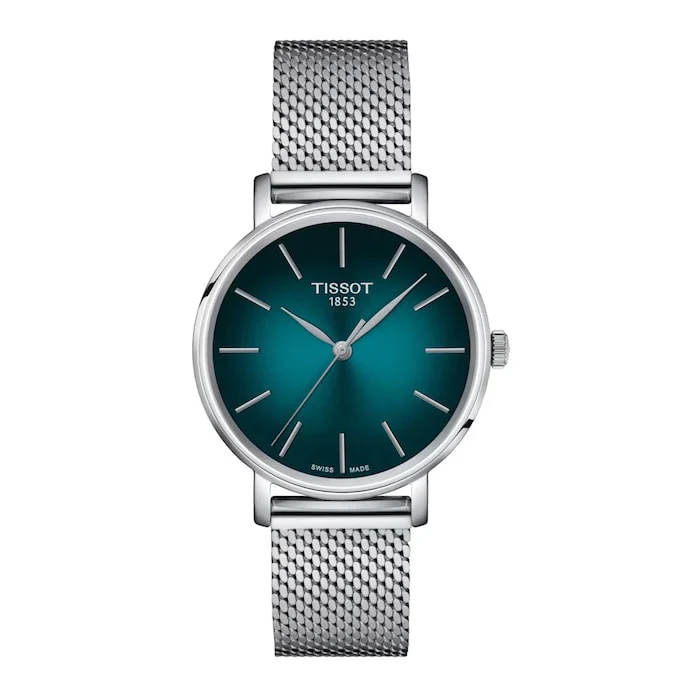 Tissot T-Classic Everytime Lady 34mm Ladies Watch Blue Luxury Watch Swiss Made High Precision Movement T1432101109100