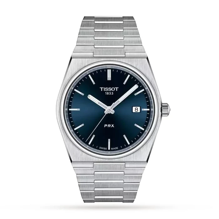 Tissot T-Classic PRX 35mm Unisex Watch Blue Luxury Watch Swiss Made High Precision Movement T1372101104100