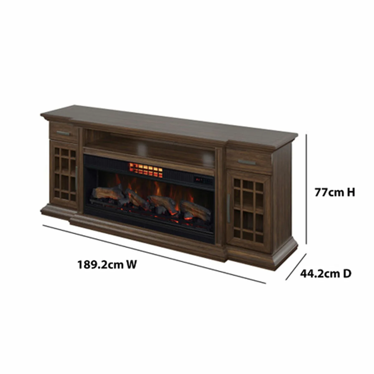 Tresanti Everett Media Mantel with ClassicFlame CoolGlow 2-in-1 Electric Fireplace & Fan - Image 2