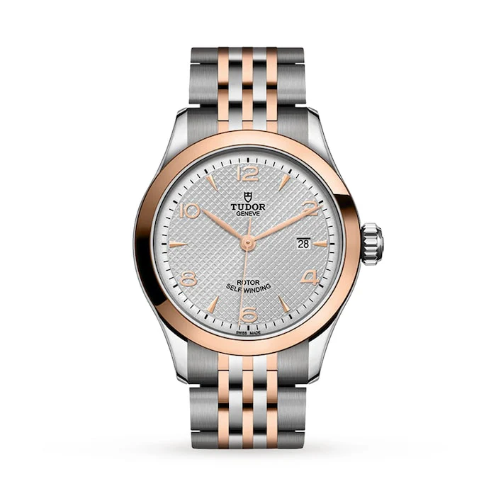 Tudor 1926 28mm Ladies Watch Steel Case Rose Gold Bezel Silver Dial Luxury Watch Swiss Made M91351-0001