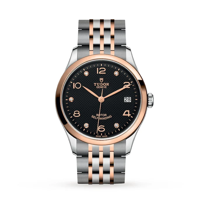 Tudor 1926 36mm Ladies Watch Steel Case Diamond-Set Black Dial Luxury Watch Swiss Made M91451-0004