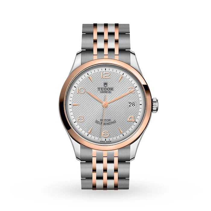 Tudor 1926 36mm Ladies Watch Steel Case Rose Gold Bezel Silver Dial Luxury Watch Swiss Made M91451-0001