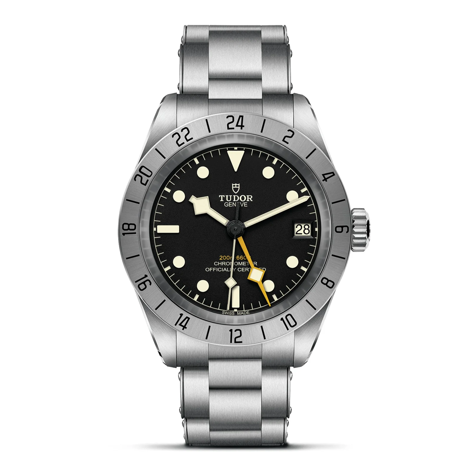 Tudor Automatic 39mm Men’s Watch with Black Material Dial, Stainless Steel Case & Bracelet, 200m Water Resistant / M79470-0001