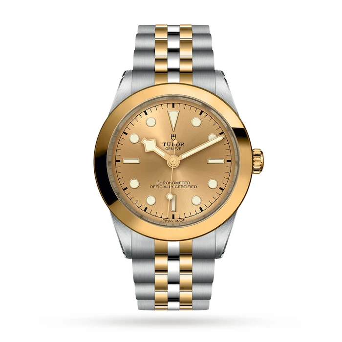 Tudor Automatic 39mm Men’s Watch with Champagne Material Dial, Stainless Steel Case & Bracelet, 100m Water Resistant / M79663-0005