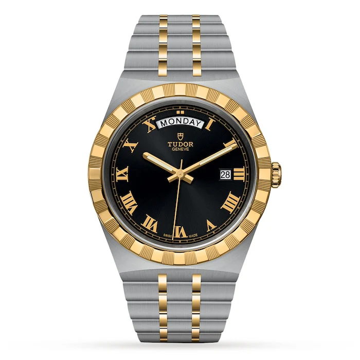 Tudor Heritage Automatic 41mm Men’s Watch with Black Material Dial, Stainless Steel Case & Bracelet, 100m Water Resistant / M28603-0003