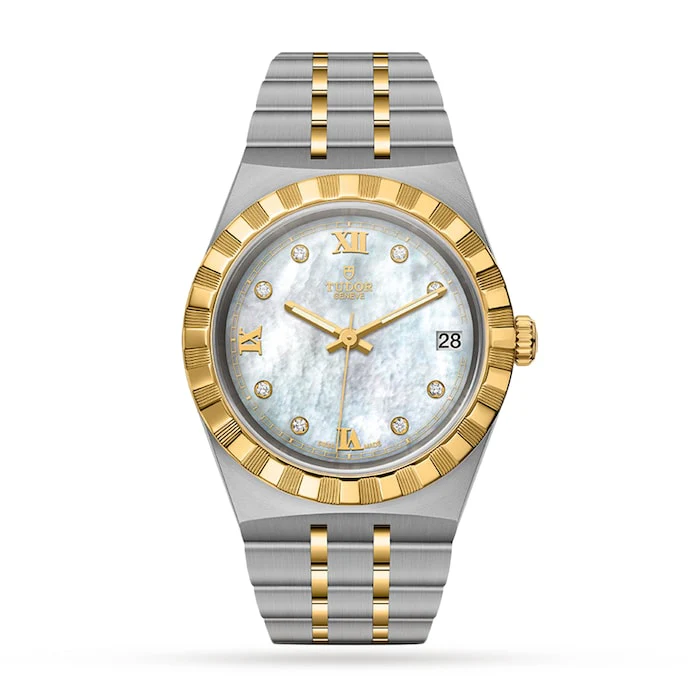 Tudor Royal Date 34mm, Steel Case, White Dial Luxury Watch Luxury Watch Swiss Made High Precision Movement  M28403-0007