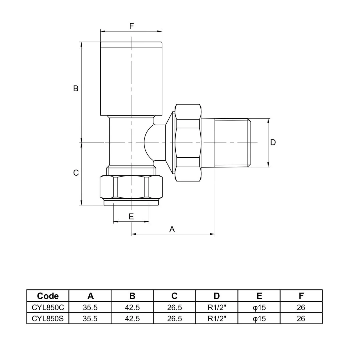 Ultraheat Cylindrical-25 Horizontal Manual Valve + L/S (Pair) - Anthacite Grey - Image 3