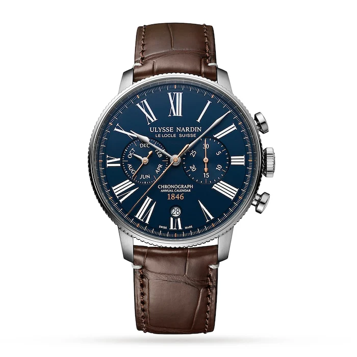Ulysse Nardin Automatic Men’s Watch with Blue Material Dial, Stainless Steel Case, 50m Water Resistant / 1533-320LE-3A-175/1A