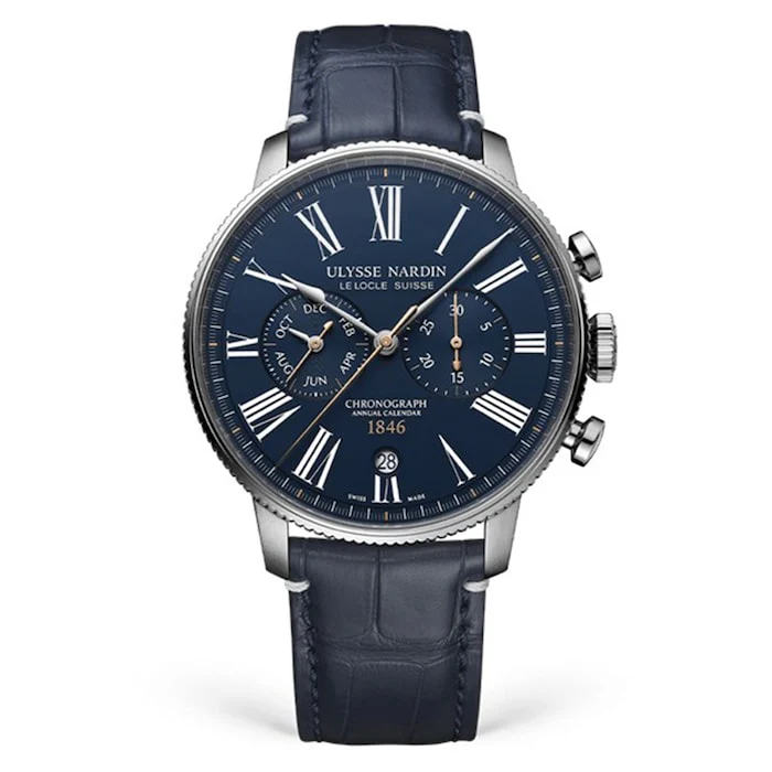 Ulysse Nardin Automatic Men’s Watch with Blue Material Dial, Stainless Steel Case, 50m Water Resistant / 1533-320LE-3A-175/1B