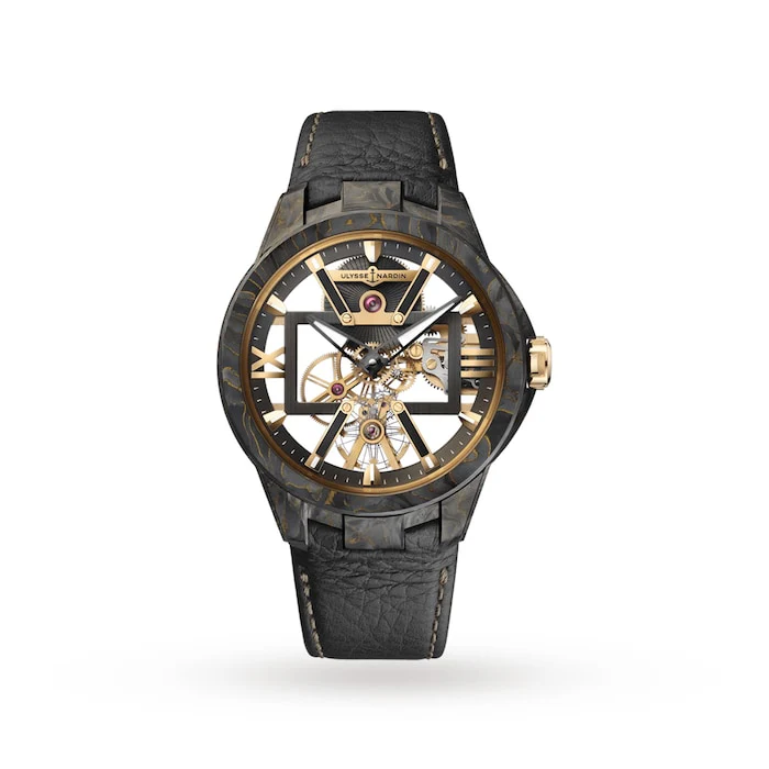 Ulysse Nardin Heritage Automatic 43mm Men’s Watch with Gold Material Dial, Gold Case, 50m Water Resistant / 3715-260/CARB