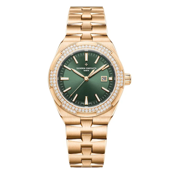 Vacheron Constantin 35mm Men’s Watch with Green Material Dial, Gold Case, 150m Water Resistant / 4605V/200R-B969