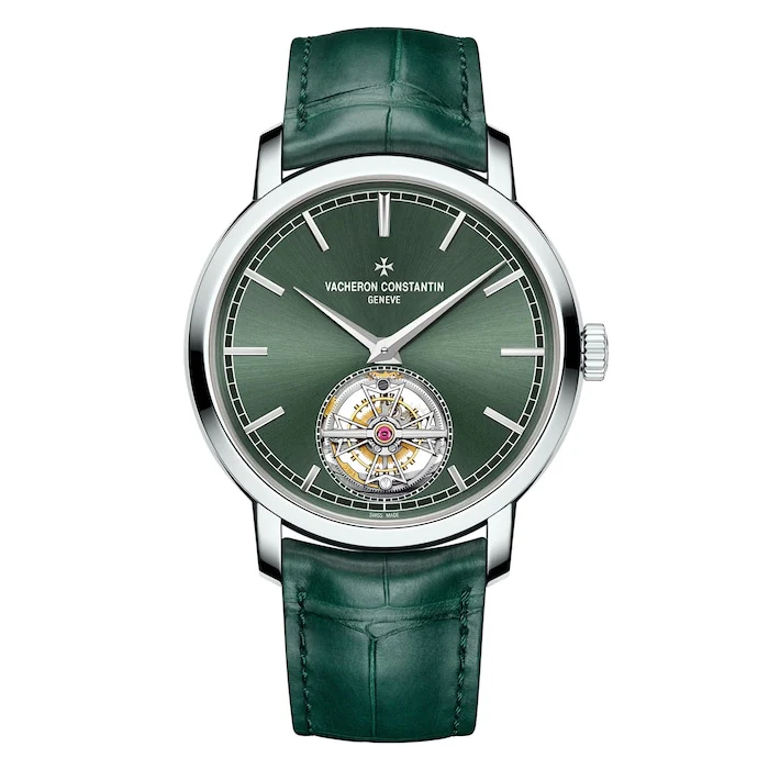Vacheron Constantin 41mm Men’s Watch with Green Material Dial, Gold Case, 30m Water Resistant / 6000T/000P-H025