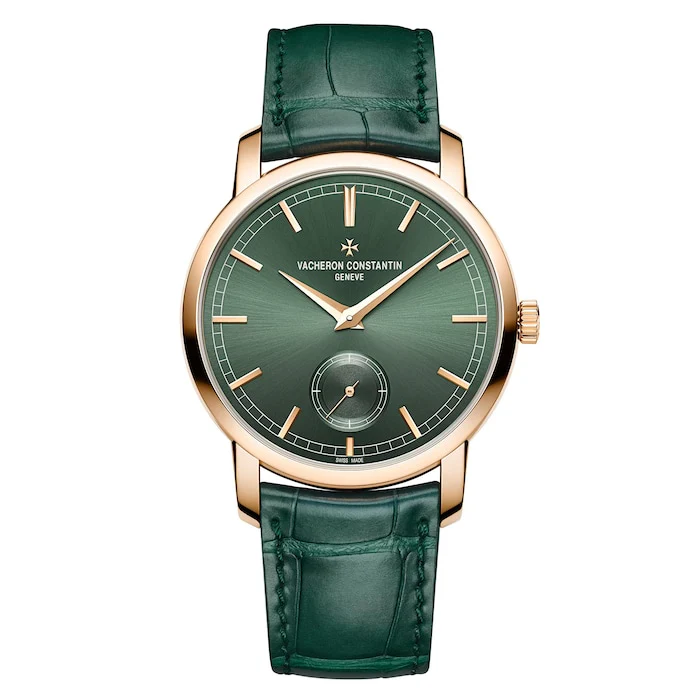Vacheron Constantin Manual Wind 38mm Men’s Watch with Green Material Dial, Gold Case, 30m Water Resistant / 82172/000R-H008
